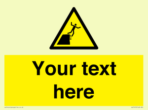 Custom Warning unstable cliff edge